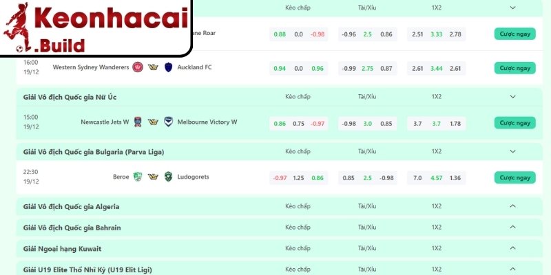 Lịch thi đấu liên kết dữ liệu chuyên môn